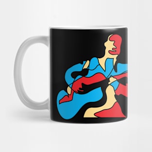 Abstract Guitarist Modern Style Mug